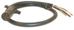 Trailer Harness, 6-Pole Round Molded Trailer End, 4'